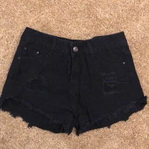 Black High Waisted Shorts